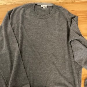 Peter Millar Men’s Merino Wool and Silk Gray Crewneck Sweater XXL (Imperfection)